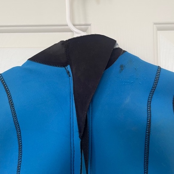 Mens Pro-Motion Triathlon Full Body Black & Blue Full Body Zip Up Wetsuit Size - Picture 6 of 8